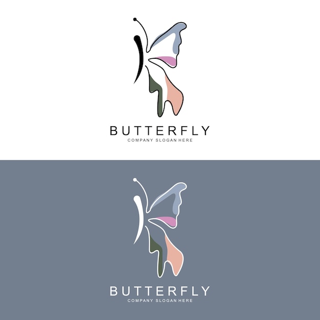 Butterfly Logo Design Beautiful Flying Animal Company Brand Icon Illustration Screen Printing Salon