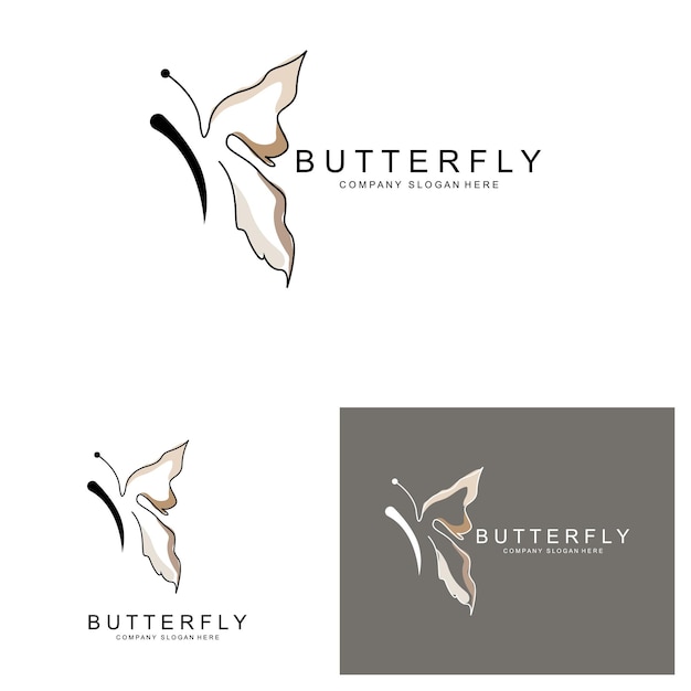 Butterfly Logo Design Beautiful Flying Animal Company Brand Icon Illustration Screen Printing Salon