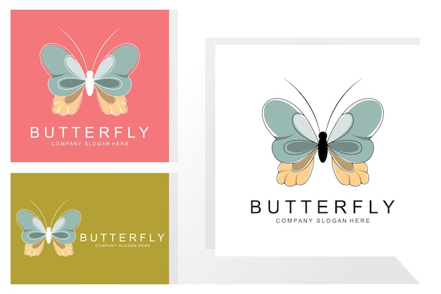 Butterfly Logo Design Beautiful Flying Animal Company Brand Icon Illustration Screen Printing Salon