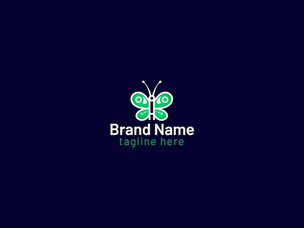 Butterfly logo design bird logo Free Vector