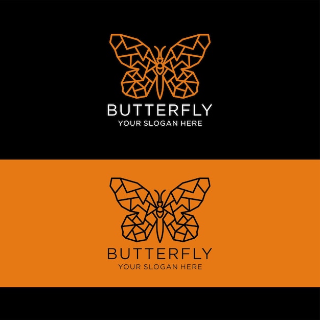 Butterfly logo design icon template