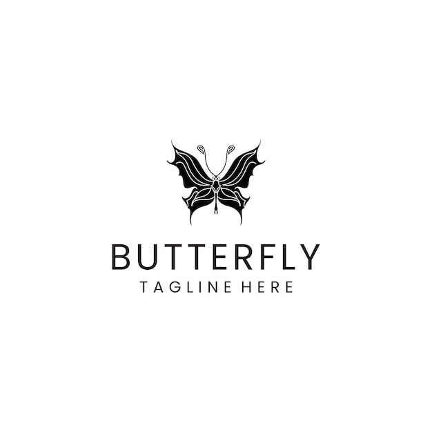 Vettore dell'icona del design del logo della farfalla
