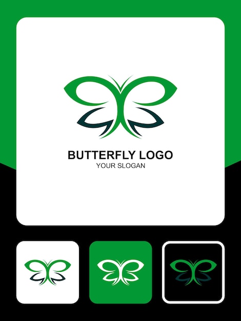 Butterfly logo design and icons