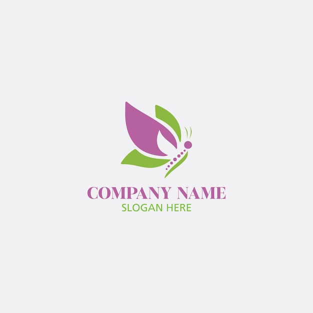 Vector butterfly logo design spa logo