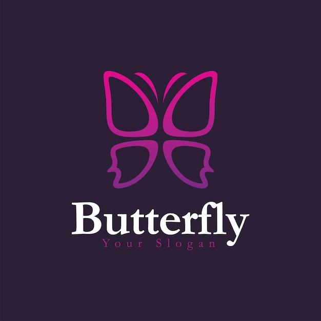 Butterfly logo design template vector illustration