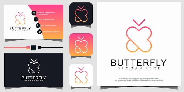 butterfly logo design template