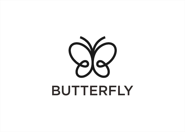 butterfly logo design vector illustration