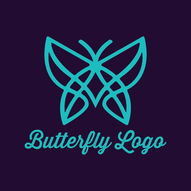 Vector butterfly logo design vector template butterfly logo for beauty and spa business