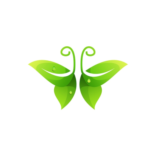 Бабочка логотип градиент красочные иллюстрации