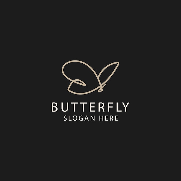 Butterfly logo icon design template flat vector