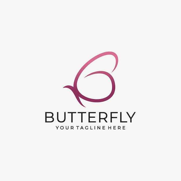 Butterfly logo icon design template