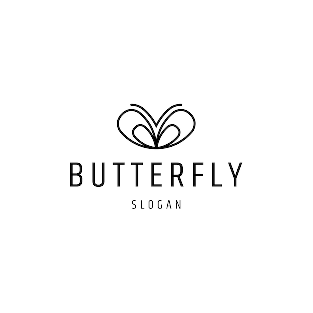 Butterfly logo icon design template