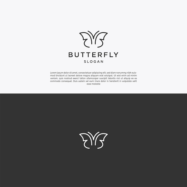 Butterfly logo icon design template