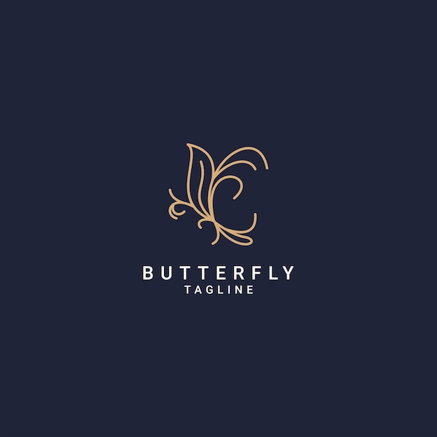 Butterfly logo icon design vector