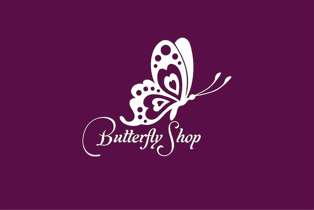 Vector butterfly logo shop