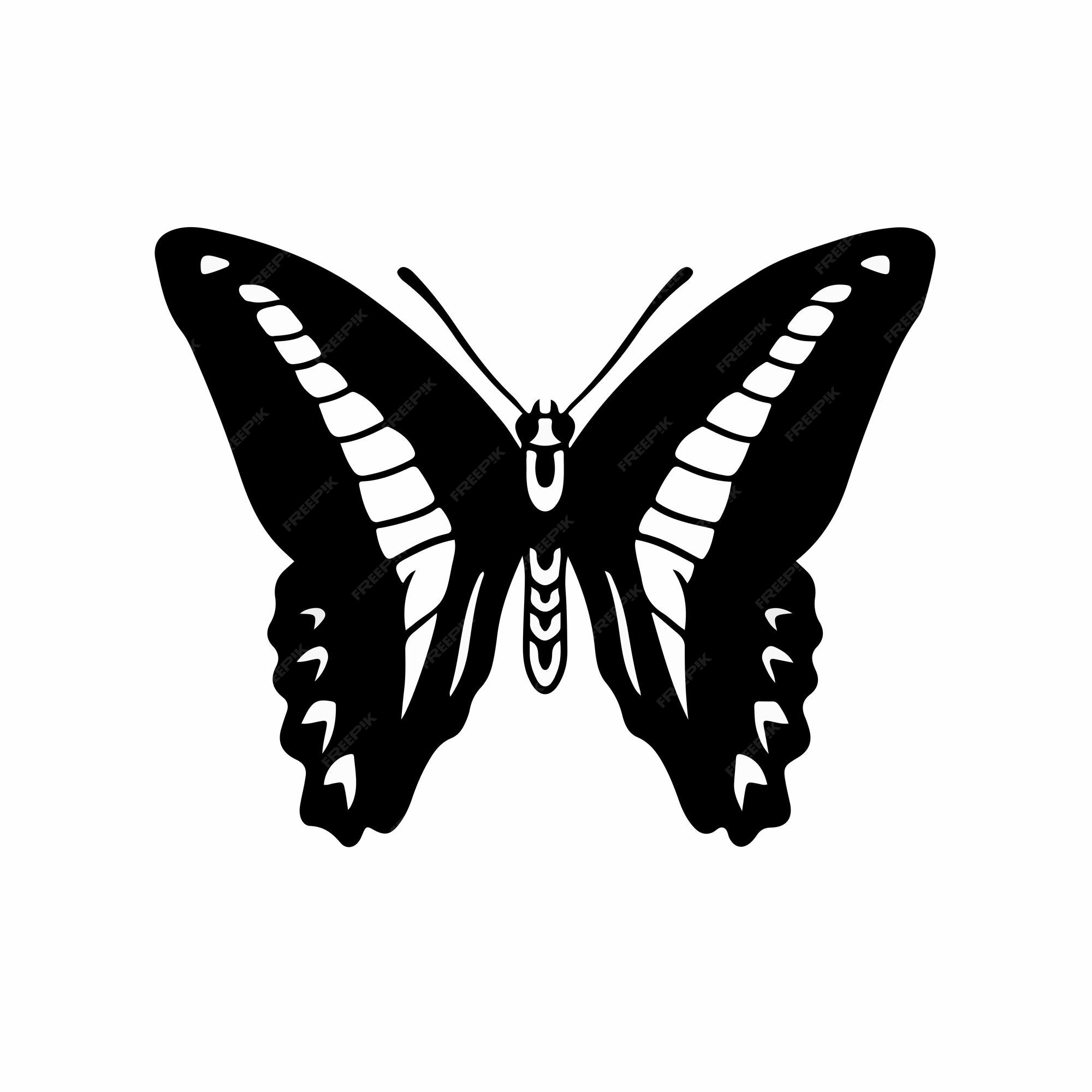 Premium Vector  Butterfly logo symbol stencil design tattoo