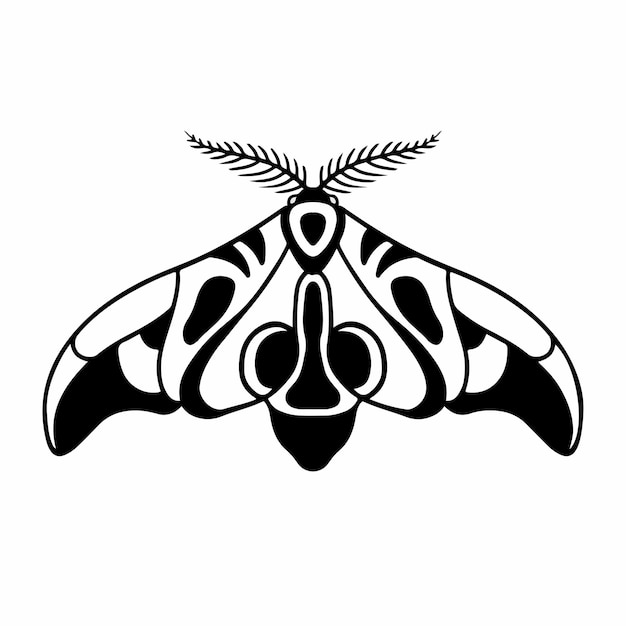 Butterfly Logo Symbol Stencil Design Tattoo Vector Illustration