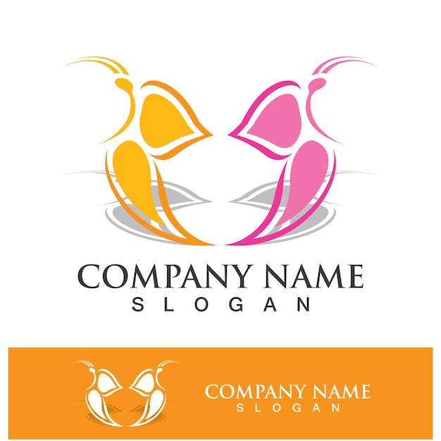 Vector butterfly logo template icon design