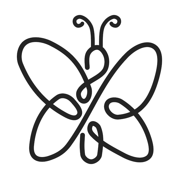 Шаблон логотипа бабочка Изолированная идентификация бренда Икона Абстрактная векторная графика