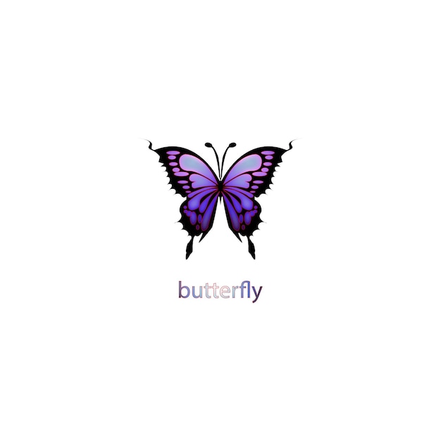 Butterfly logo template premium vector design