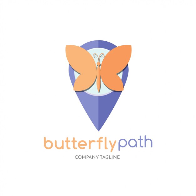 Butterfly logo vector.