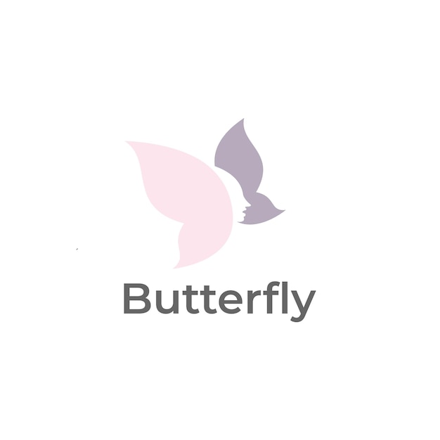 Butterfly logo with human face