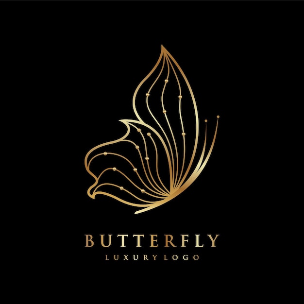 Vector butterfly luxury logo