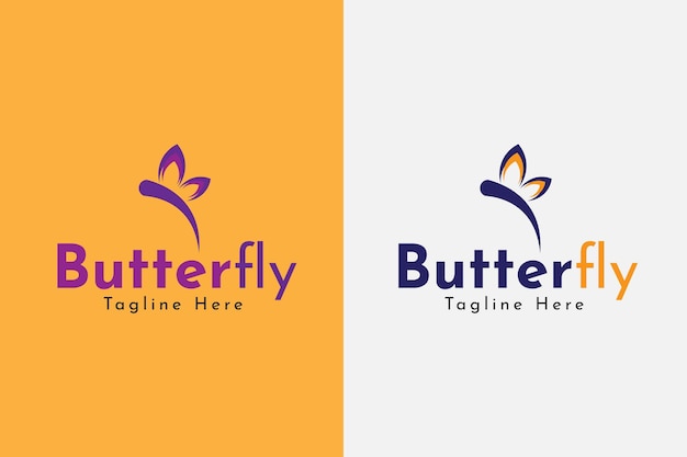 Butterfly minimal logo design