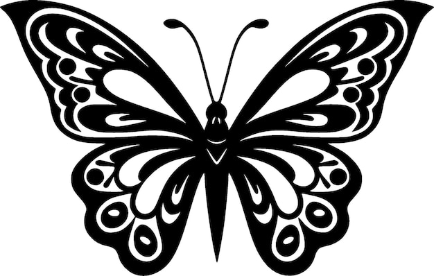 Butterfly Minimalist and Flat Logo Vector illustration