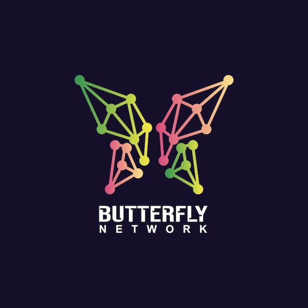 Butterfly netwerk technologie logo