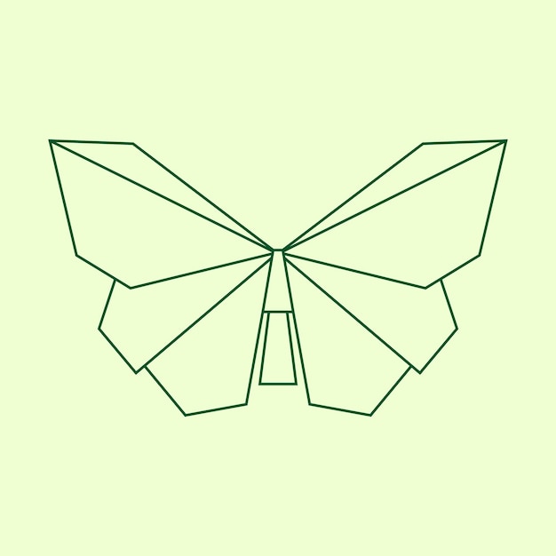 Vector butterfly origami