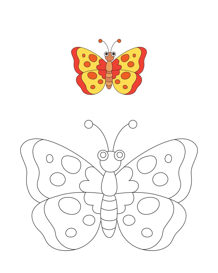 나비 아웃 라인 벡터 아트