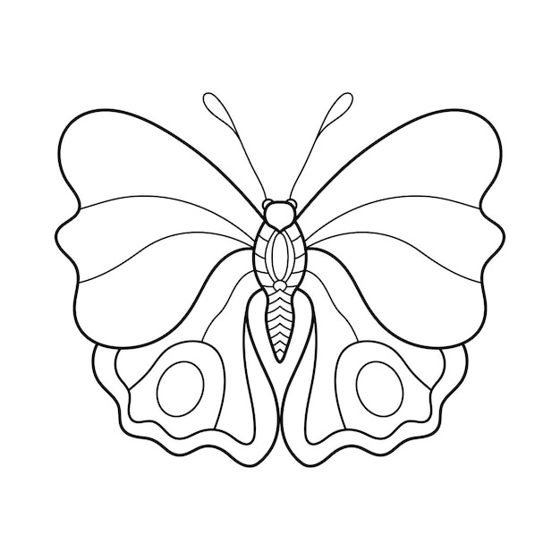 butterfly outline drawing for kids