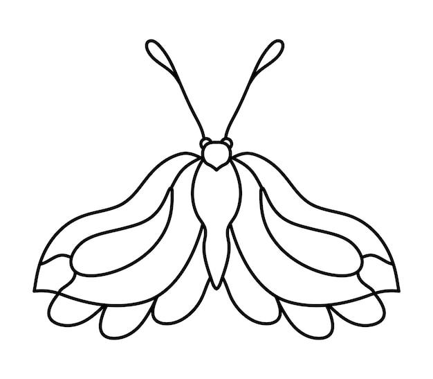 Butterfly outline drawing for kids