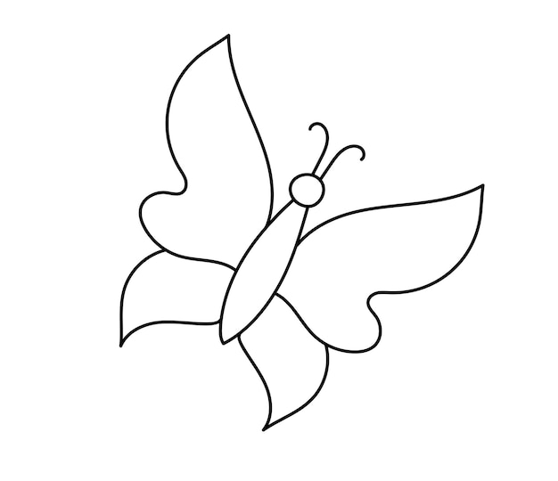 Butterfly outline icon Linear style sign for mobile concept and web design Insect simple line art