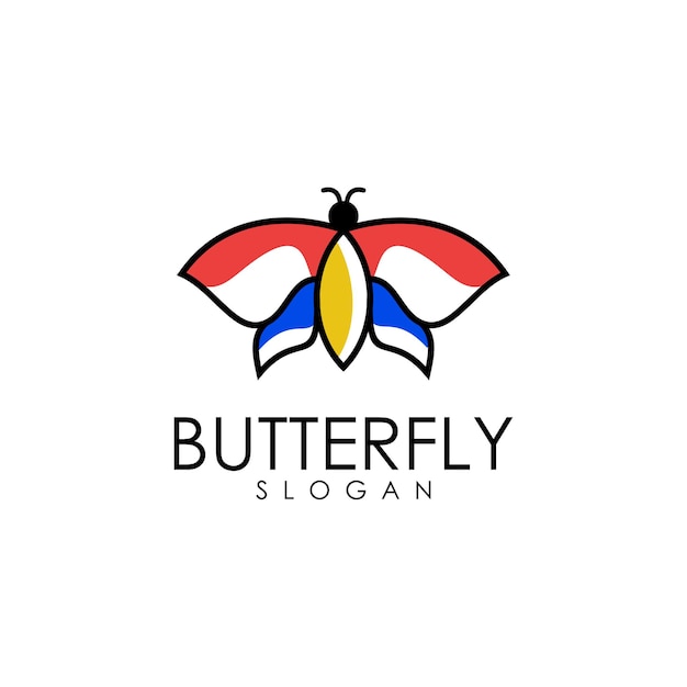 Butterfly outline logo