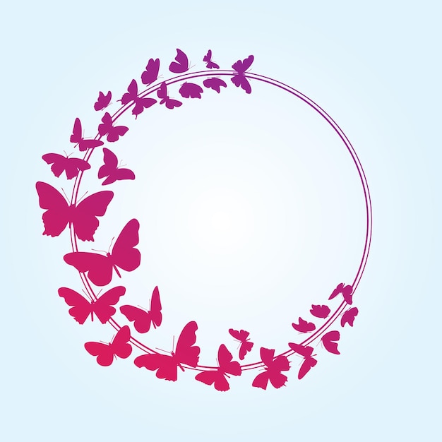 butterfly silhouette design template