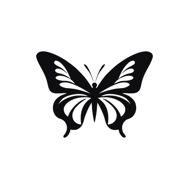 Butterfly silhouette icons Vector Illustrations