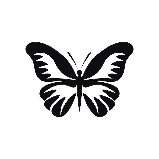 Butterfly silhouette icons Vector Illustrations