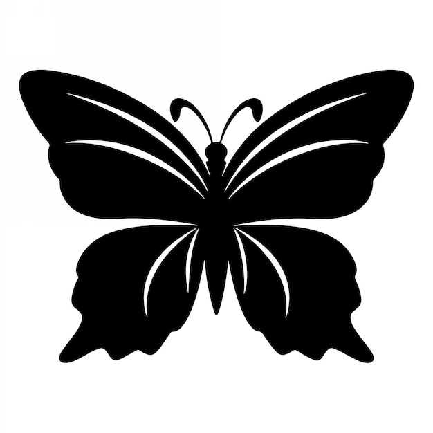 Butterfly silhouette illustration vector design