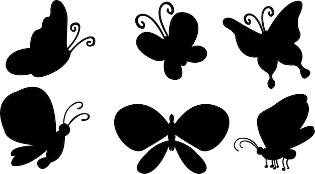 Vector butterfly sillhoutee
