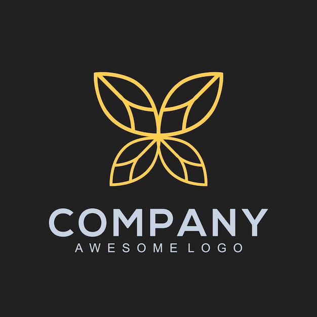 Butterfly simple logo luxury