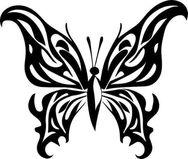 Butterfly tattoo design illustration vector