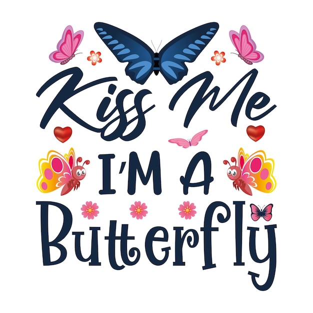 Vector butterfly tshirt design