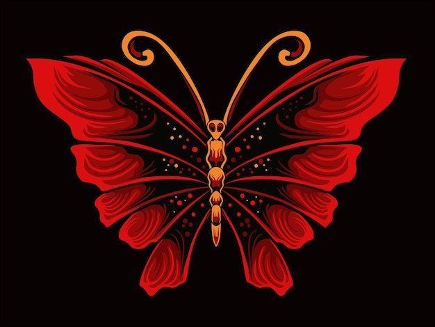 butterfly vector design color editable