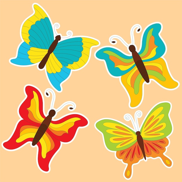 Butterfly vector icon illustration