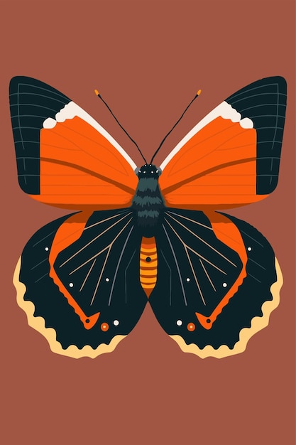 Butterfly Vector illustration of a butterfly on a brown background