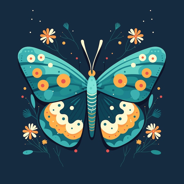 Butterfly vector illustration colorful