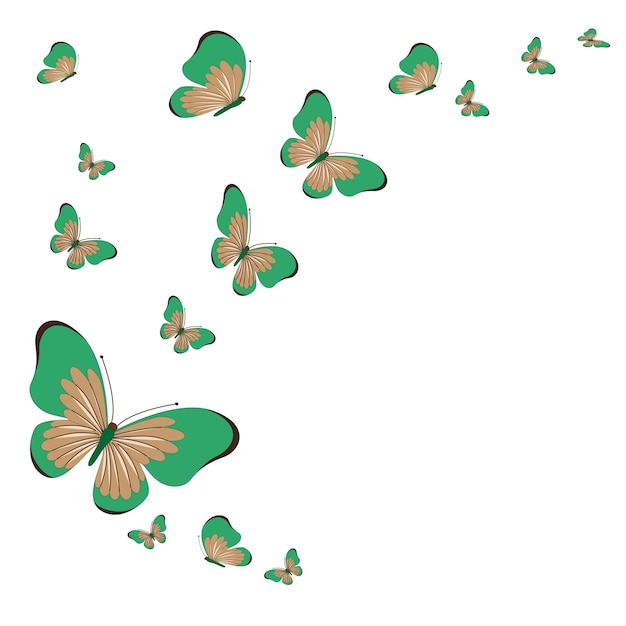 Butterfly vector illustration isolated cartoon set icon decorative insect vector cartoon set icon