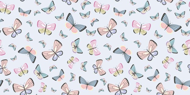 Vector butterfly vector pattern repeat tile